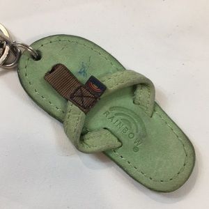 rainbow sandals and purse